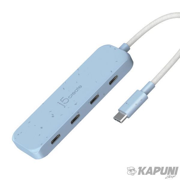 Хаб USB 3.2, 10Gbps, USB-C на 4 USB-С, синий J5create JCH345EC-N фото