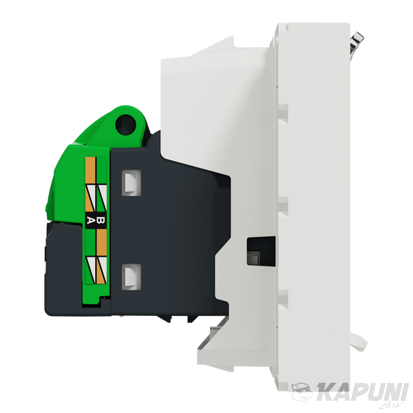 Комп'ютерна розетка Schneider Electric Unica New RJ45 кат. 5 STP 2 модулі біла NU341318 NU341318 фото