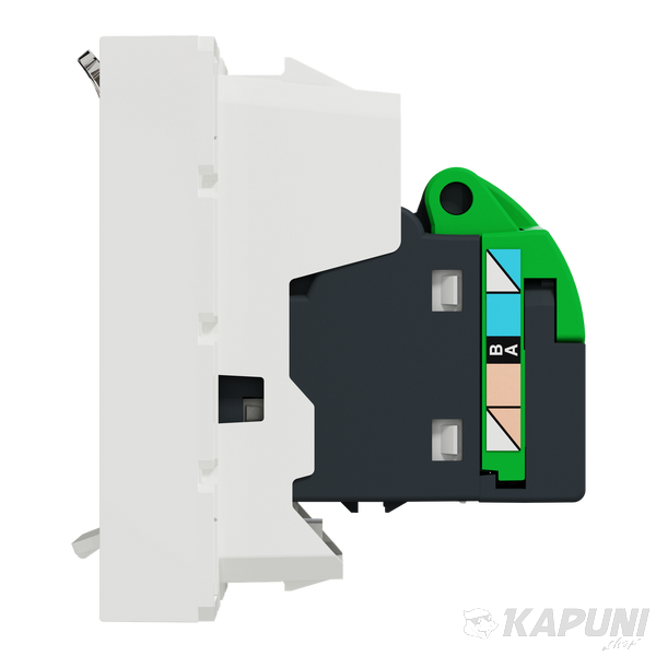 Комп'ютерна розетка Schneider Electric Unica New RJ45 кат. 5 STP 2 модулі біла NU341318 NU341318 фото
