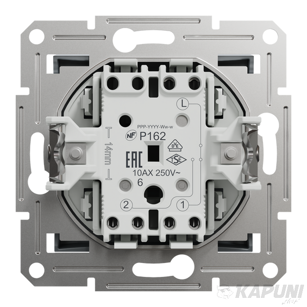 Переключатель одноклавишный Schneider Electric Asfora сталь EPH0400162 EPH0400162 фото