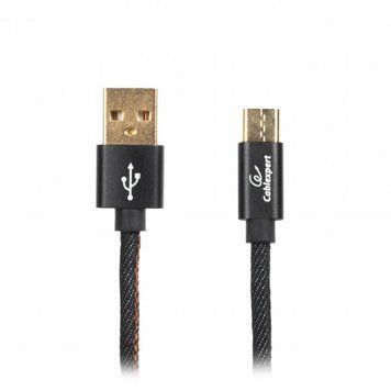 Кабель USB 2.0 A-папа/C-папа, 1 м, премиум, 2.4 А, CCPB-C-USB-04BK CCPB-C-USB-04BK фото