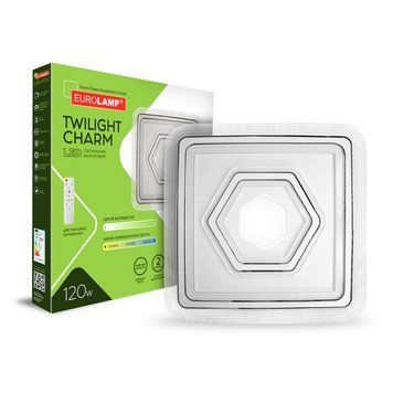 LED Світильник з пультом керування Twilight Charm 120W-3000-6500K EUROLAMP LED-ALS-120W-T34 фото