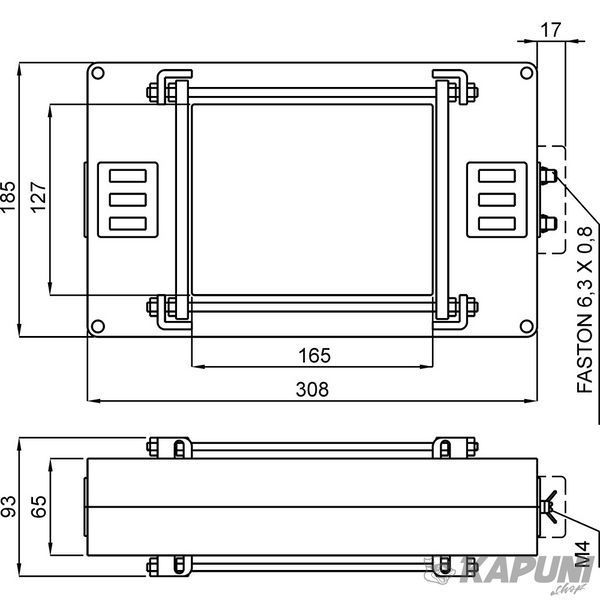Измерительный трансформатор тока FRER TAT165 6000 А 165&times;127 6000/5 TAT1656K0X05 TAT1656K0X05 фото