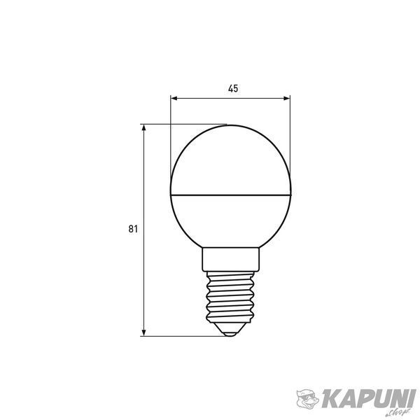 LED лампа EUROLAMP G45-7W-E14-4000K LED-G45-07144(P) фото