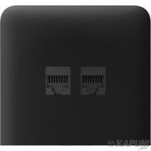 Бічна панель для вбудованої інтернет-розетки Ajax SideCover (LAN) vertical Black (126220.319.BL) 59105_AJAX фото