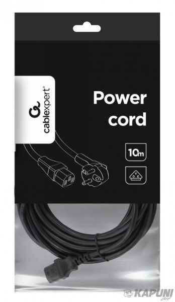 Кабель силовой, CEE7/7-C13, длина 10 м, VDE, 3*1 мм кв. Cablexpert PC-186-VDE-10M PC-186-VDE-10M фото