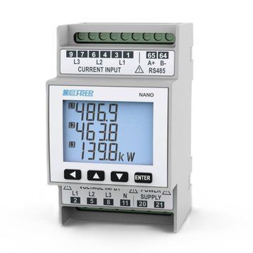 Аналізатор мережі модульний FRER NANO 1-5 А RS-485 Q52P3H005MCQL Q52P3H005MCQL фото