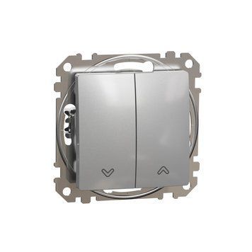 Вимикач для жалюзі Schneider Electric Sedna Design з електронним блокуванням алюміній SDD113104 SDD113104 фото