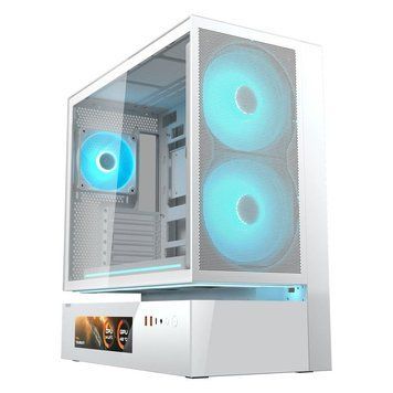 Игровой корпус, 1*360mm ARGB PWM 2*160mm ARGB и 1120 мм ARGB PWM предустановлены, Type-C x1, USB3.0 x2, Audio x1 Cougar CFV235 Mesh Vision White фото