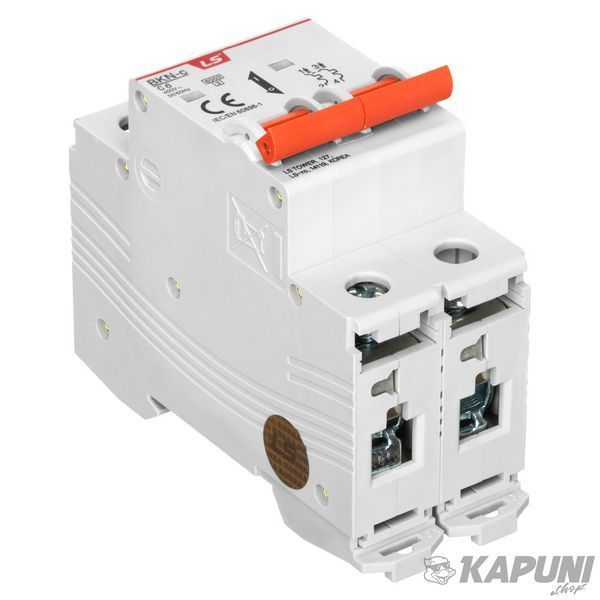 Модульный автоматический выключатель LS ELECTRIC BKN 2P C6 А 6 кА 06121168R0 06121168R0 фото