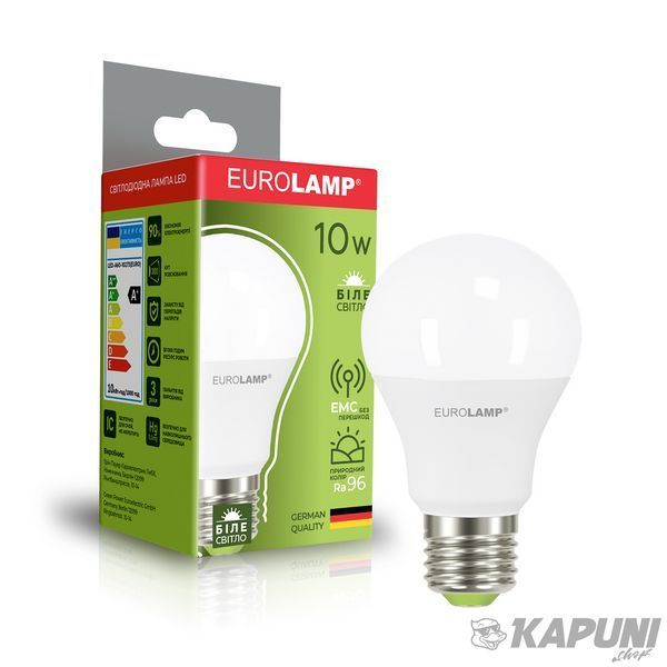 LED лампа EUROLAMP A60-10W-E27-4000K (EURO) LED-A60-10274(EURO) фото