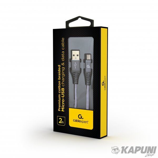 Кабель micro USB 2.0 A-тато/Micro B-тато, преміум, 2.1 А, CC-USB2B-AMmBM-2M-WB2 CC-USB2B-AMmBM-2M-WB2 фото