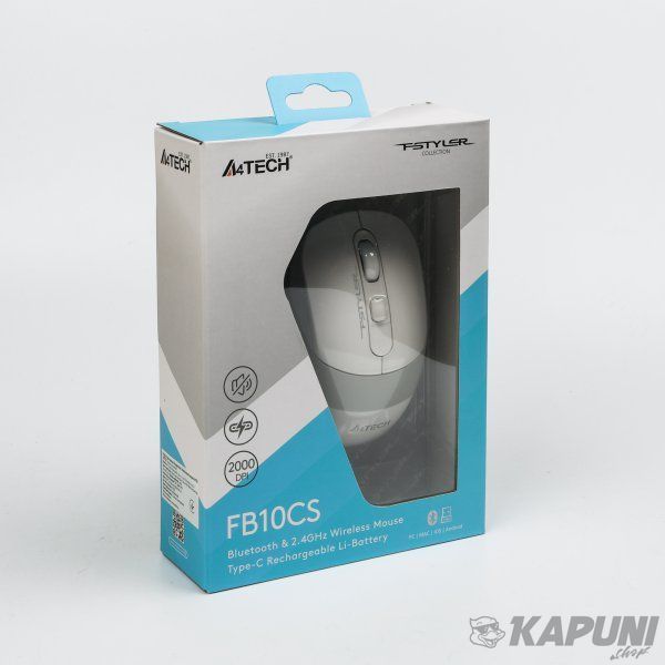 Миша A4Tech Fstyler FB10CS Grayish White FB10CS (Grayish White) фото