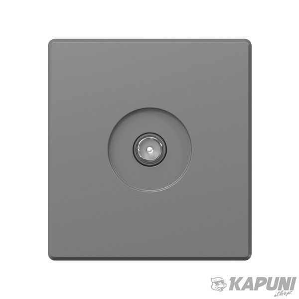 Розетка TV одинарна телевізійна сірий графіт VIDEX NOTA, IP20 VF-NT-SK1TV-GR 28898 фото