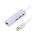 Адаптер, с USB на Gigabit Ethernet, 3 Ports USB 3.0, 1000 Mbps, металл, серый Maxxter NEAH-3P-01 NEAH-3P-01 фото 1