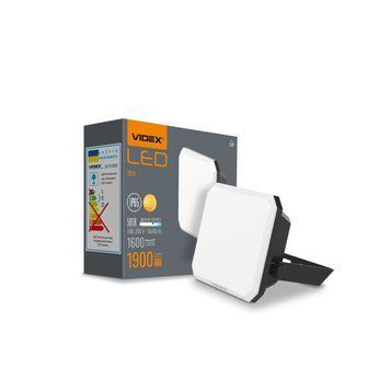 LED прожектор VIDEX F3 20W 5000K 220V Black VLE-F3-0205B 27713 фото