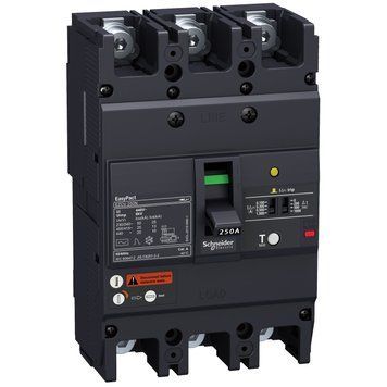 Автоматичний вимикач Schneider Electric EasyPact EZCV250N 3P3T 25кА 80А EZCV250N3080 EZCV250N3080 фото