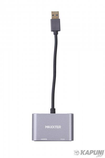 Адаптер-перехідник USB-A на HDMI/VGA Maxxter V-AM-HDMI-VGA V-AM-HDMI-VGA фото