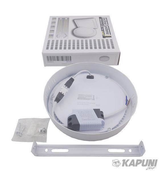 Світильник накладний LED Round Downlight 12W-230V-850L-4000K Alum TNSy TNSy5000135 фото