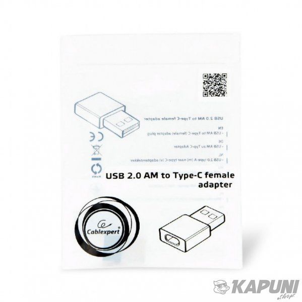 Перехідник USB 2.0, А-тато/C-мама, A-USB2-AMCF-01 A-USB2-AMCF-01 фото