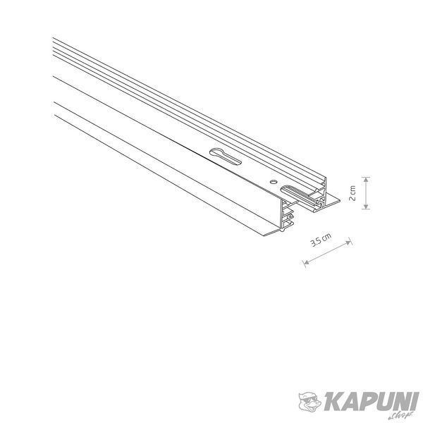 Шинопровід Nowodvorski 9013 Profile recessed track IP20 Black 1M 9013 фото