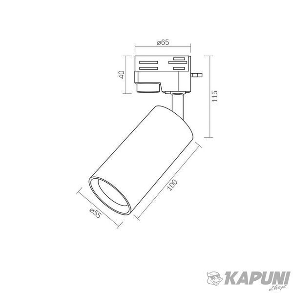 Светильник VIDEX під лампу GU10 SPF06C трековый белый, 30W Max VL-SPF06C-W 26840 фото