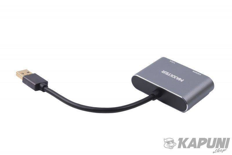 Адаптер-перехідник USB-A на HDMI/VGA Maxxter V-AM-HDMI-VGA V-AM-HDMI-VGA фото