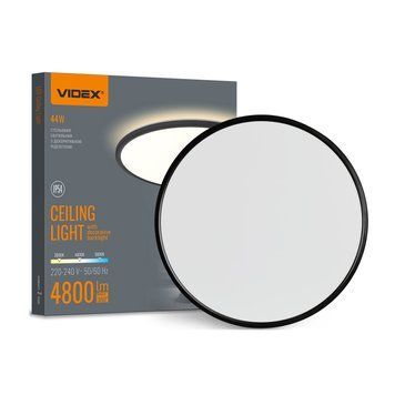 LED світильник з декоративною підсвіткою VIDEX DL5R 44W 3000K-4000K-5000K Black VL-DL5R-44CB 28617 фото