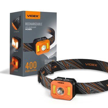 Налобний світлодіодний фонарик VIDEX 400Lm 5000K VLF-H085-OR 27529 фото
