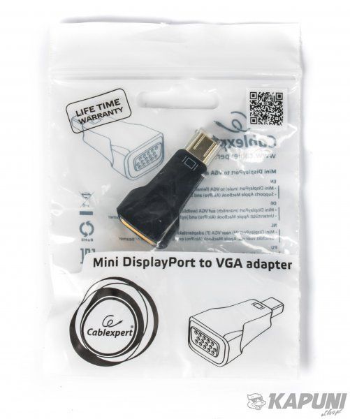Адаптер-перехідник Mini DisplayPort на VGA Cablexpert A-mDPM-VGAF-01 A-mDPM-VGAF-01 фото