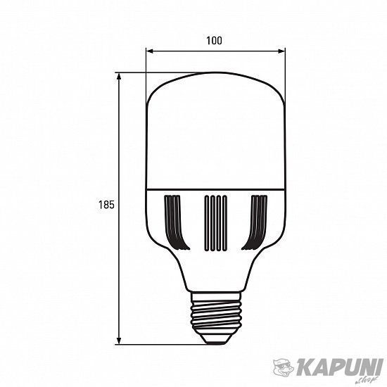 LED Лампа високопотужна EUROLAMP 30W-E27-4000K LED-HP-30274 фото