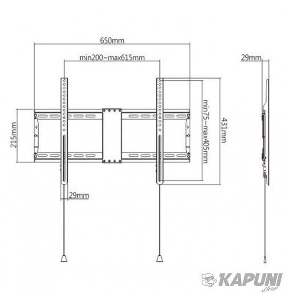Настінний кронштейн 37 - 80&rdquo; (до 70 кг), WM-80F-01 WM-80F-01 фото