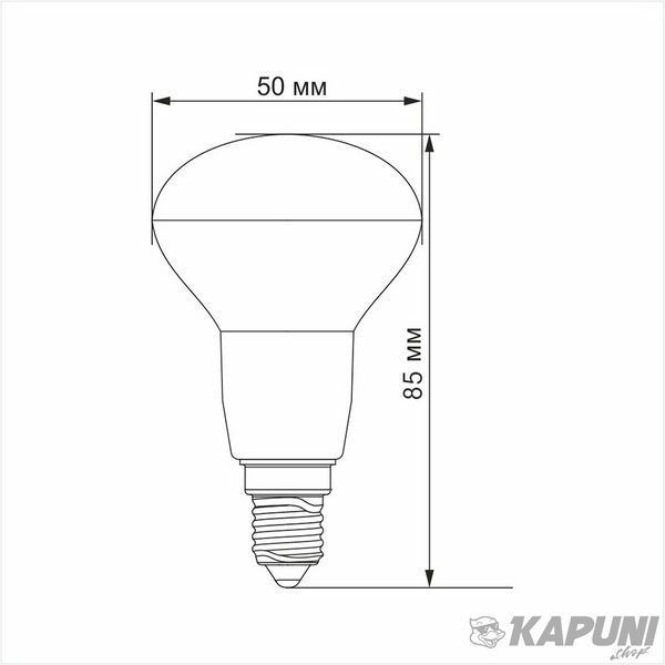 LED лампа TITANUM R50 6W E14 3000K TLR5006143 27054 фото
