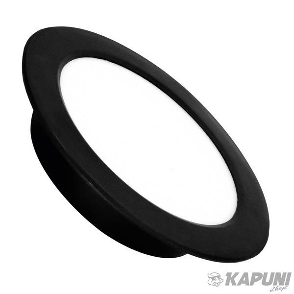 LED Світильник круглий врізний 12W-4000K EUROLAMP LED-DLR-12/4(new)(black) фото