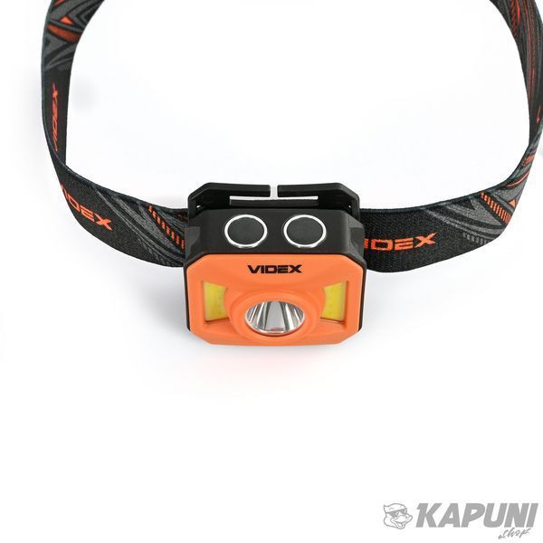 Налобний світлодіодний фонарик VIDEX 400Lm 5000K VLF-H085-OR 27529 фото