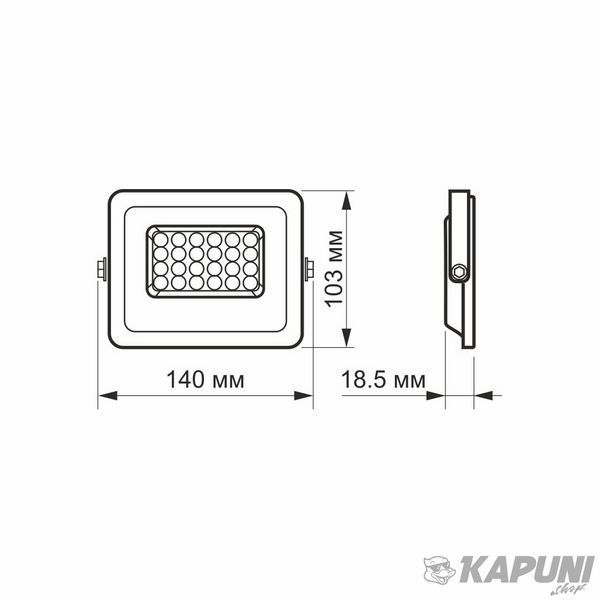 LED прожектор VIDEX F2e 20W 5000K VL-F2e-205W 26329 фото