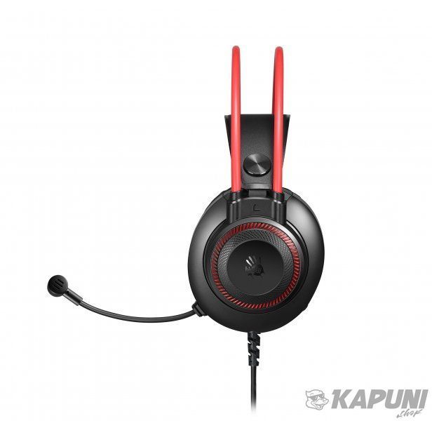 Навушники Bloody ігрові з мікрофоном, підсвічування 7 кольорів G200Q (Black+Red) 640.44 фото