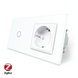 Умный сенсорный ZigBee выключатель 1 сенсор 1 розетка Livolo белый стекло (VL-C701Z/C7C1EU-11) VL-C701Z/C7C1EU-11 фото 1