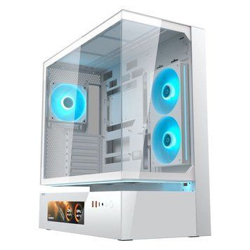 Игровой корпус, 1* Unity 240mm ARGB PWM & 1*120 mm ARGB предустановлен, Type-C x1, USB3.0 x2, Audio x1 Cougar CFV235 Vision White фото