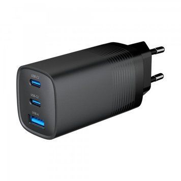 Сетевое зарядное устройство для Gembird 1xUSB-A (QC3.0 27W)+2xType-C (PD 65W), черный TA-UC-PDQC65-01-BK TA-UC-PDQC65-01-BK фото