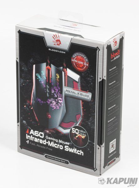 Ігрова миша Activated Bloody Gaming, оптична 4000 CPI Bloody A60A Bloody (Black) A60A Bloody (Black) фото