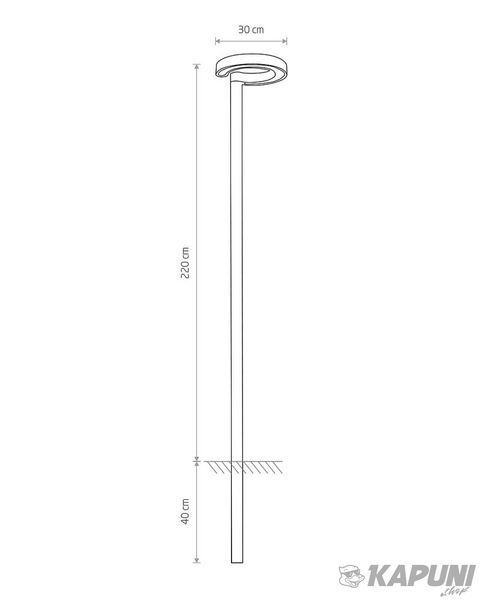 Светильник уличный Nowodvorski 9185 Pole LED I stojąca 1x20W 3000K 950Lm IP54 9185 фото