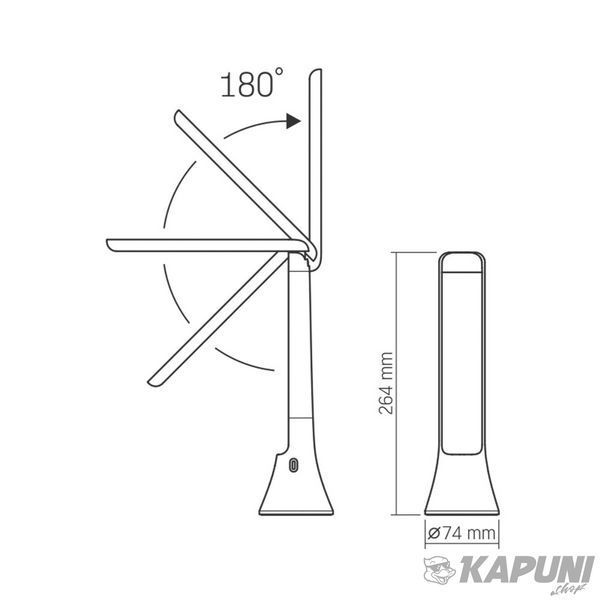 LED лампа настiльна-фонарик VIDEX TF11W 5W 3000-5500K VL-TF11W 25946 фото