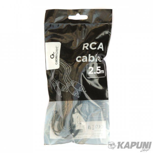 Кабель премиум 2 RCA-2RCA, 2.5м Cablexpert CCAP-202-2.5M CCAP-202-2.5M фото