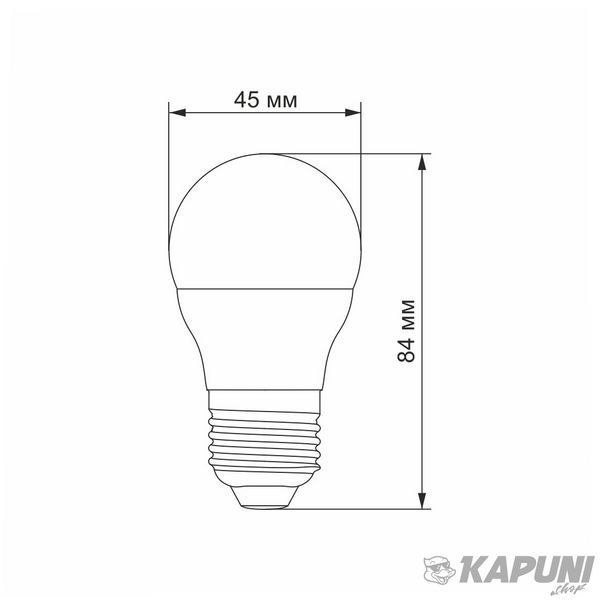 LED лампа VIDEX G45e 7W E27 3000K VL-G45e-07273 24960 фото