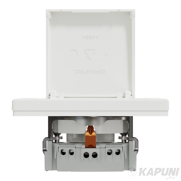 Розетка Schneider Electric Asfora с крышкой с заземлением белая EPH3100121 EPH3100121 фото
