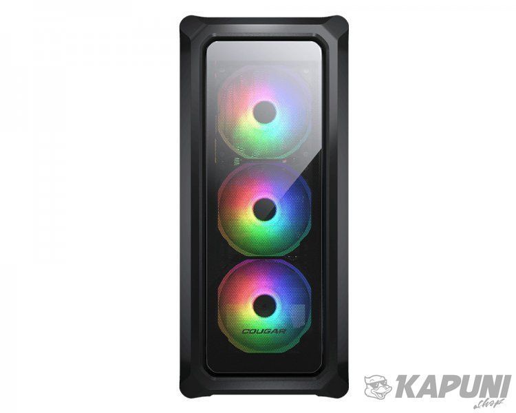 Игровой корпус, 2*3.5"+3*2.5", 3*120-мм ARGB вентиляторы предустановлены, ATX/mATX/mini-ITX, стеклянное окно Cougar Archon 2 RGB (Black) Archon 2 RGB (Black) фото