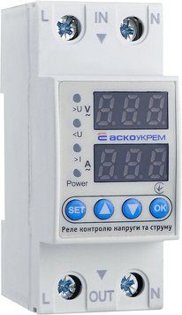 Реле контроля напряжения и тока АСКО RKV 2P 40A A0010230001 фото