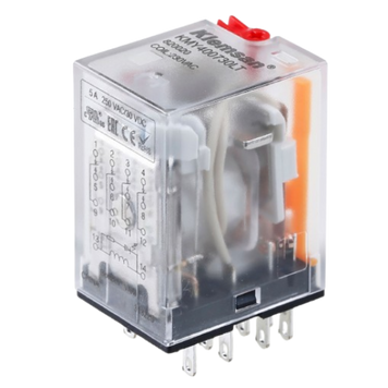 Промежуточное реле KMY400730LT 4PCO, 230 В AC, 5 А, LED-индикация, кнопка тестирования Klemsan 0.0.0.8.20020 0.0.0.8.20020 фото