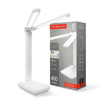 LED лампа настiльна с акумулятором TITANUM 7W 2700-6000K TLTF-010W 27414 фото